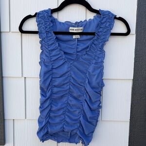 Urban Outfitters Periwinkle Ruched V-Neck Tank